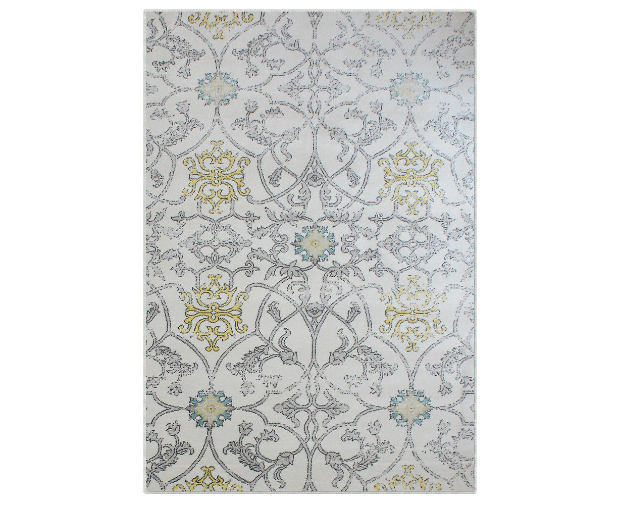 Grey Creamy Color Pattern Floor Area Abstract Rug Modern Large Carpet