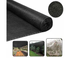 Elora Shadecloth 1.83x10m 50/70/90% Sun Screen Sail Shade Cloth Mesh Roll Net Garden Outdoor - Black