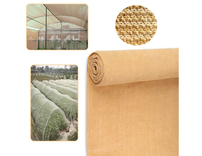 Elora Shadecloth 1.83x20m 50/70/90% Sun Screen Sail Shade Cloth Mesh Roll Net Garden Outdoor - Beige