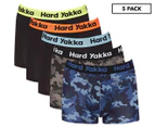 Hard Yakka Men's Cotton Trunk 5-Pack - Camo/Black/Multi