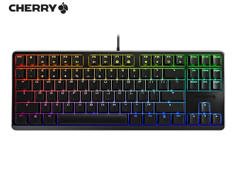 Cherry G80-3000S TKL Wired RGB Gaming Keyboard w/ MX Blue Switch - Black