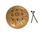 MEIBEITE 5.5-Inch C-Tune Sanskrit Drum Steel Tongue Empty Worry-Free Drum (Golden)