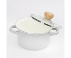 Enamel Sauce Pan Nonstick Milk Pan Butter Warmer Pot with Lid for Milk