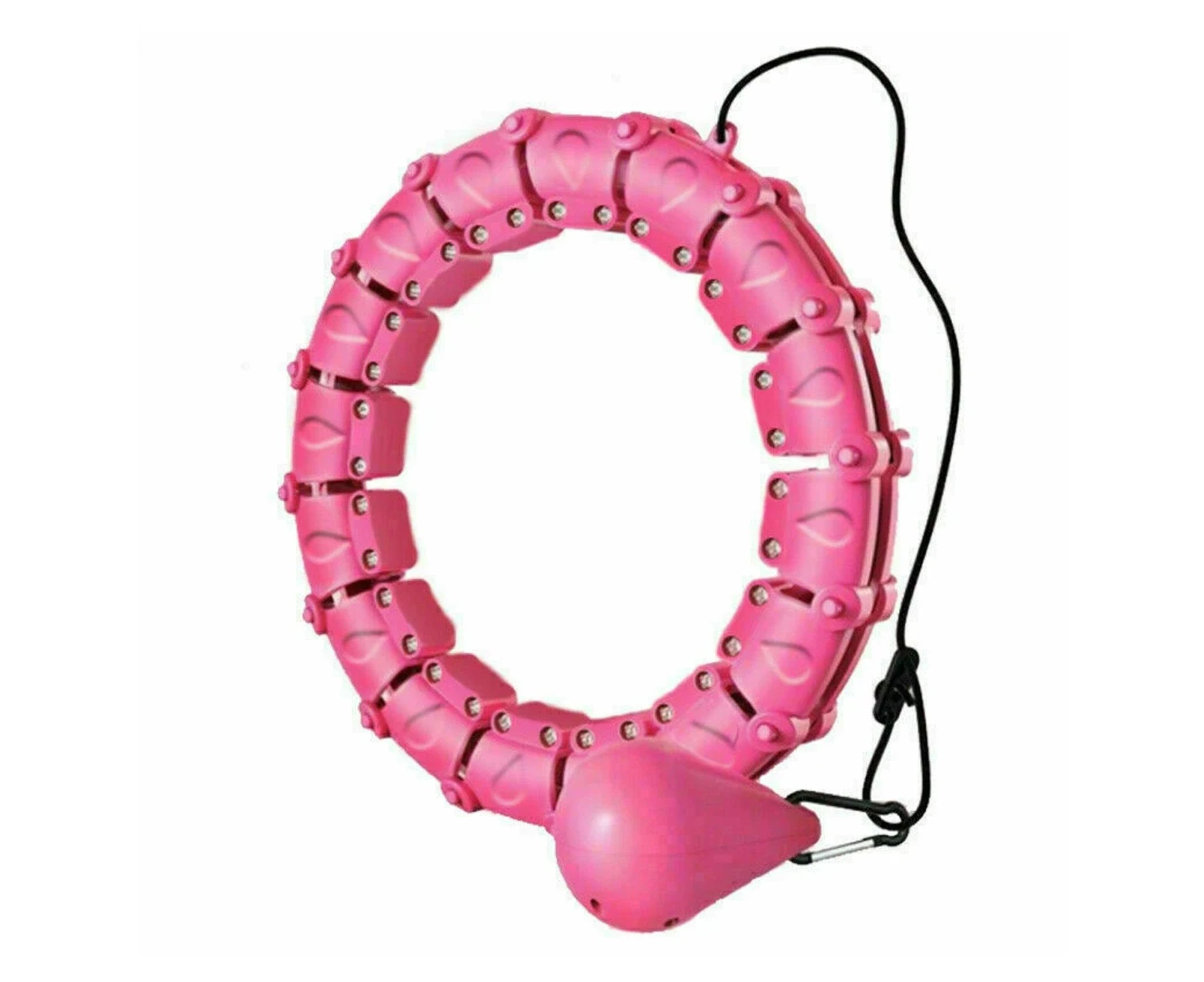 24 Knots Smart Hula Hoop Fitness Detachable Hoops Weight - Pink