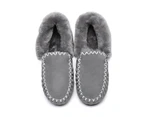 Australian Shepherd(R) Kids Ankle Slippers popo Moccasins - Grey