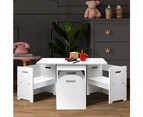 Kids Multi-function Table and Chair Activity Desk - White