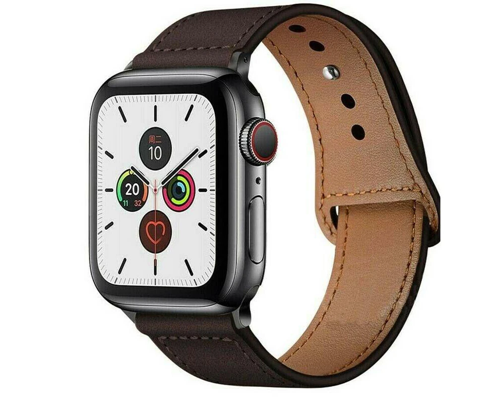 Apple Watch Leather Strap for iWatch Size 38mm/40mm - Dark Brown