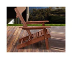 Outdoor Folding Beach Camping Chairs Table Set - Fir Wood