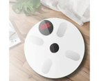 Home Bluetooth Weight Scale Smart Body Fat Scale Battery Style (White)