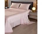 60s 100% Bamboo Lyocell Fabric Bedding Duvet Set in Soft Pink