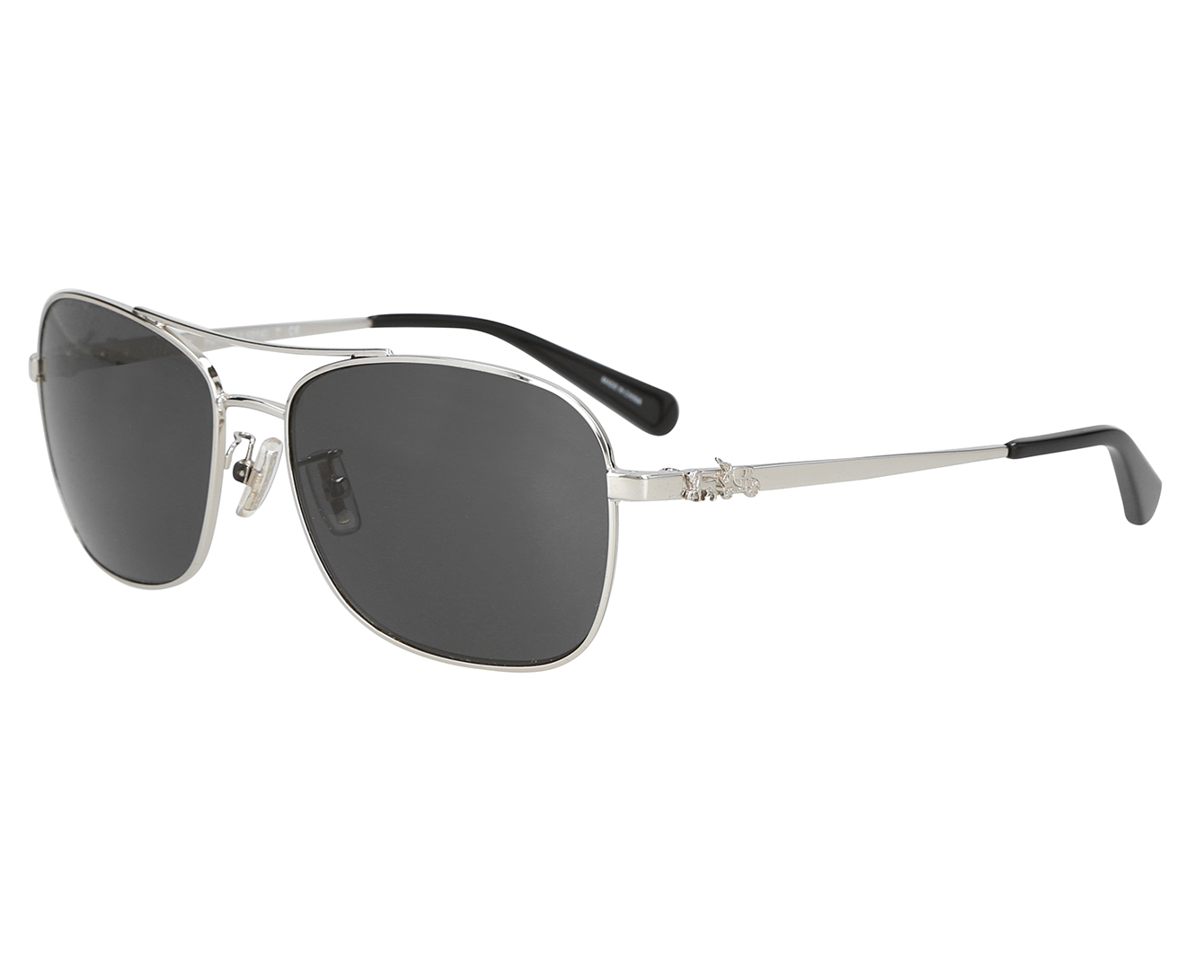 Coach Women's HC7080 Aviator Sunglasses - Silver/Black | Catch.co.nz