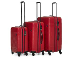 Nautica 3-Piece Sunset Park Hardcase Luggage Set -  Red/Navy
