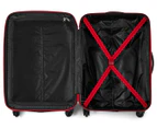 Nautica 3-Piece Sunset Park Hardcase Luggage Set -  Red/Navy