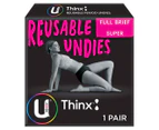 U by Kotex Women's Thinx Reusable Period Full Briefs - Black