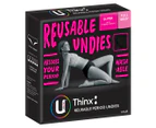 U by Kotex Women's Thinx Reusable Period Full Briefs - Black