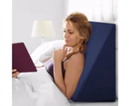 Bed Wedge Back Support Pillow Bamboo Fabric - Blue