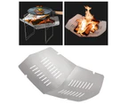 Outdoor Folded Cooking Fire Pit Stove Rack for Travel Garden Patio Camping