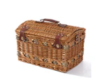 Deluxe Outdoor Travel Gift Picnic Basket Set - 4 Person