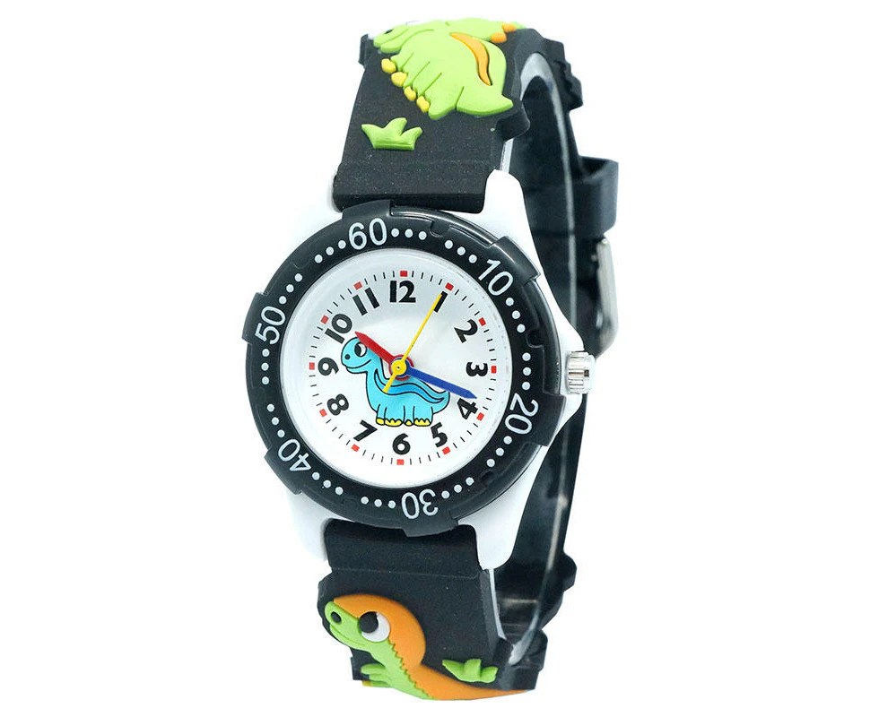 WIWU Kids Watch 3D Cute Dinosaur Waterproof Watches-Black