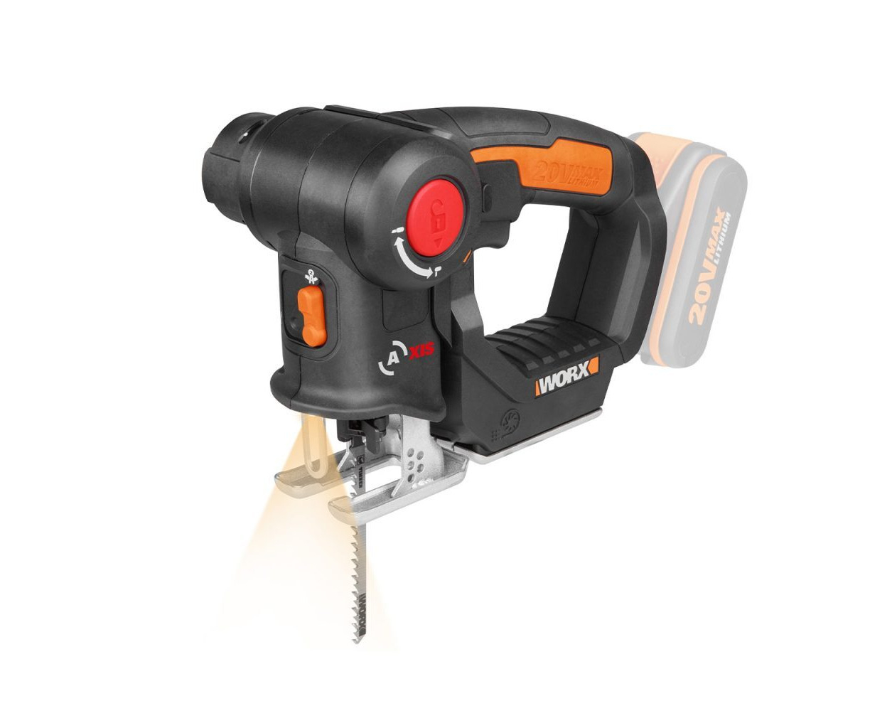 WORX 20V Cordless AXIS Multi Purpose Reciprocating JigSaw Skin