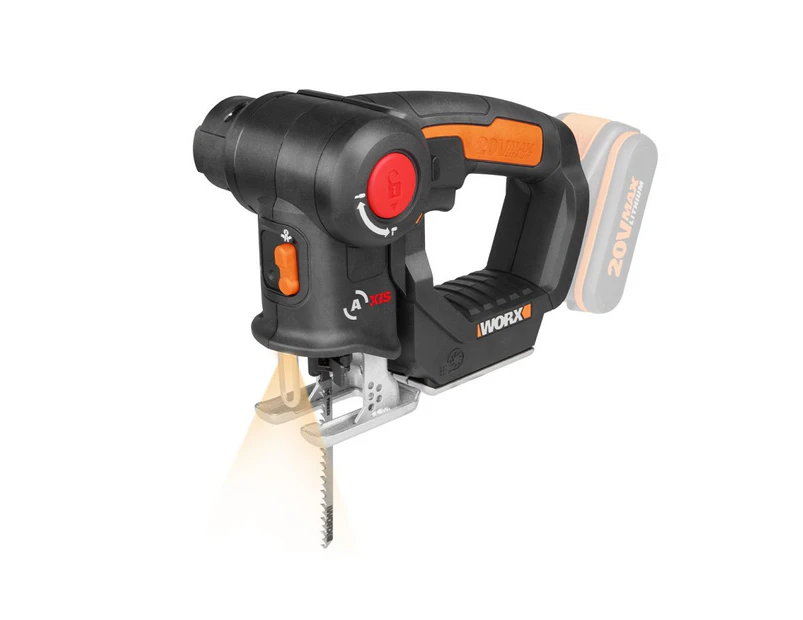 WORX 20V Cordless AXIS Multi-Purpose Reciprocating JigSaw Skin (POWERSHARE Battery / Charger not incl.) - WX550.9