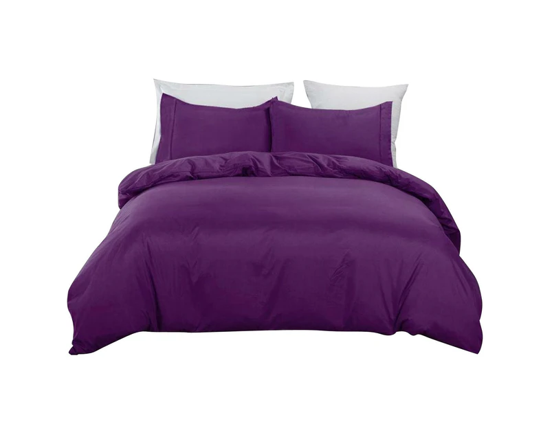 Purple Soft Quilt Doona Cover Set 5 Size