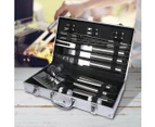 Outdoor Stainless Steel BBQ Grill Tool Set - 18pcs