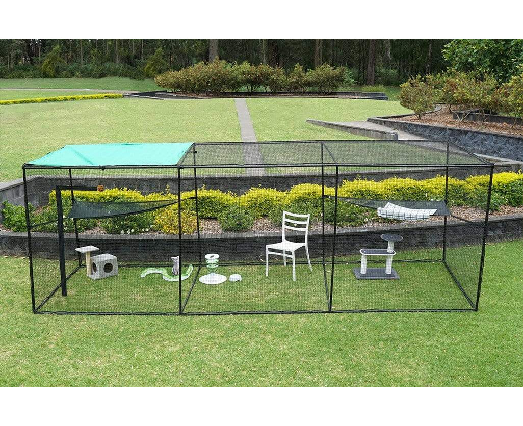 Triple Size 5.4m Freestanding Cat Enclosure M tch