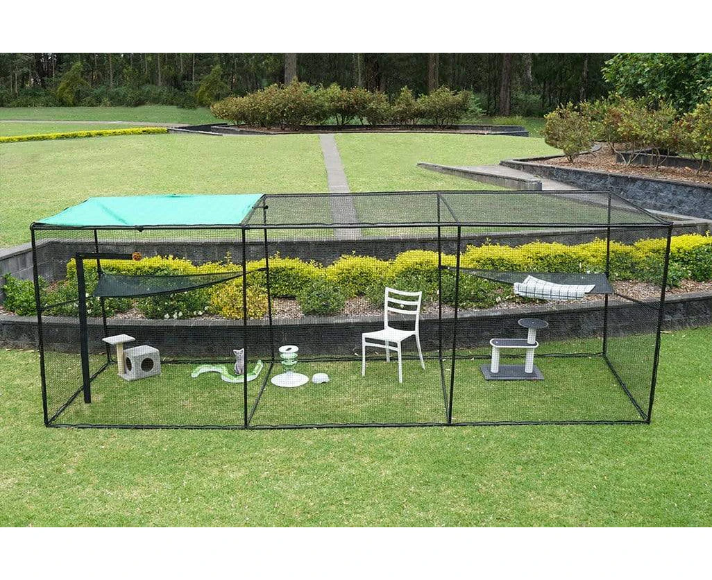 Triple Size 5.4m Freestanding Cat Enclosure