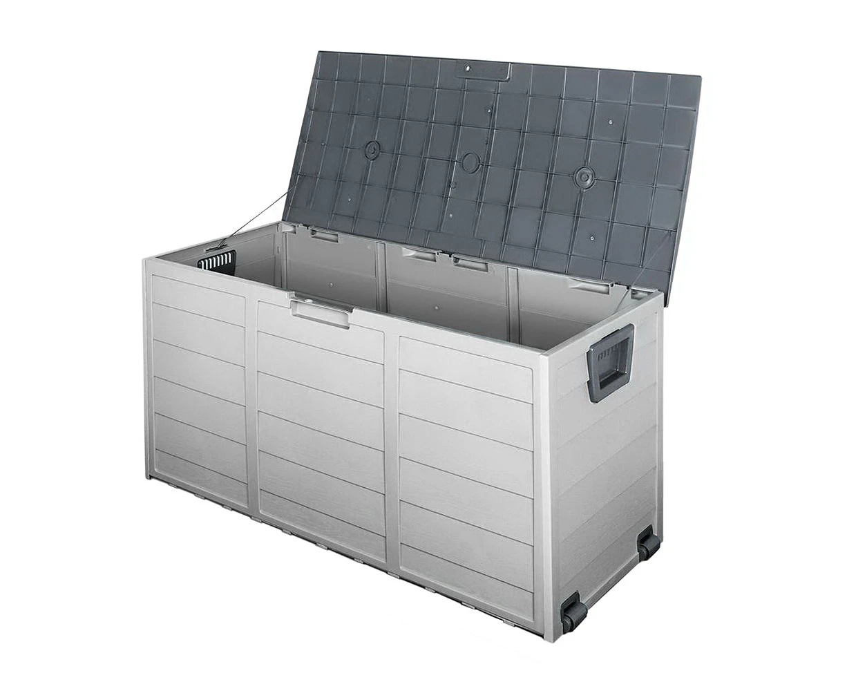 Lockable Outdoor Storage Container Box Grey - 290L