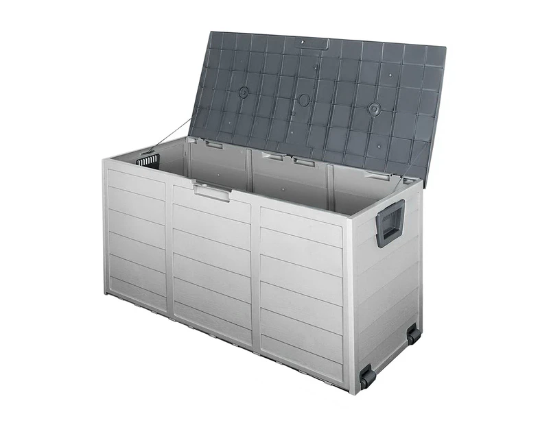 Lockable Outdoor Storage Container Box Grey - 290L