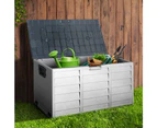 Lockable Outdoor Storage Container Box Grey - 290L