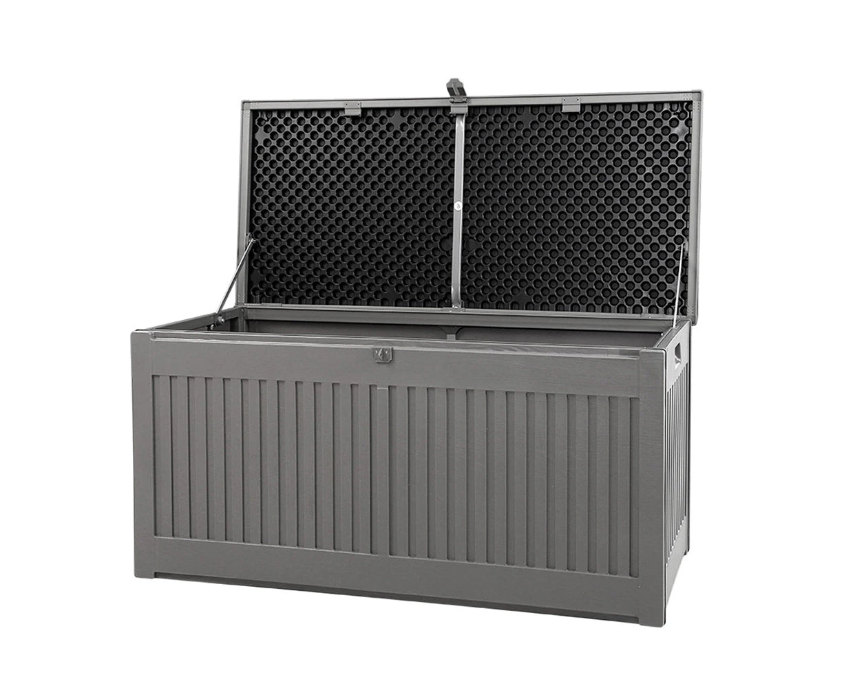 Lockable Outdoor Storage Container Box Dark Grey - 270L