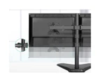 Dual Monitor Arm Stand Brackets - Black
