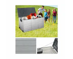 Lockable Outdoor Storage Container Box Grey - 290L