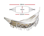 Hanging Tassel Hammock Bed - Cream