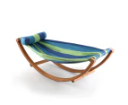 Kids Timber Hammock Bed Swing 45KG Capacity - Blue