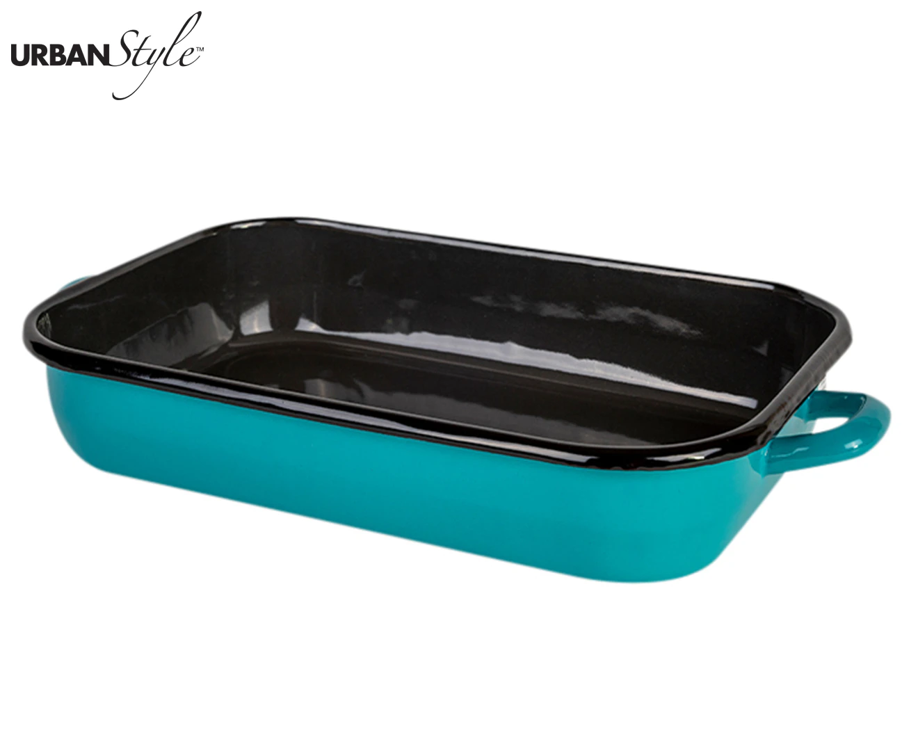 Urban Style 26cm Enamel Baking Dish Rectangle Roasting Tray Oven Bakeware Teal