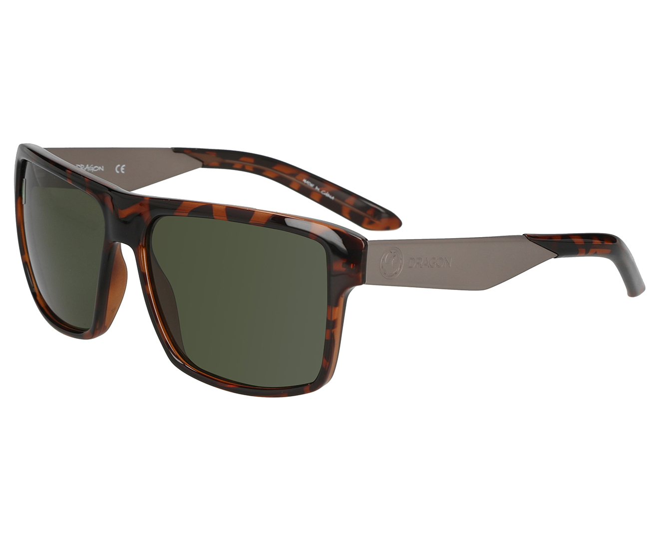 Dragon Men's Space LL Sunglasses - Dark Tortoise/Green | Catch.co.nz