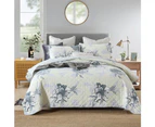 Chic Bedspread Coverlet Set Quilt for Double and Queen Size Bed 220x240cm Flower E