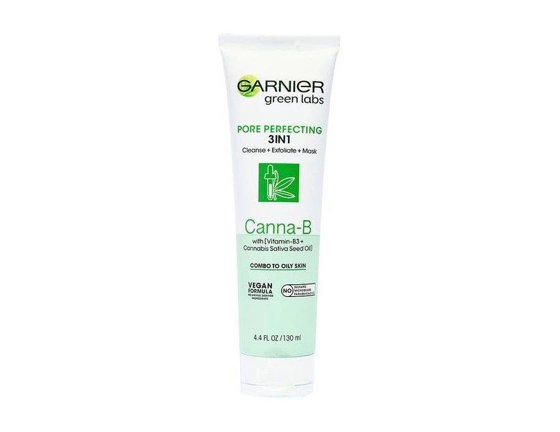 Garnier Green Labs Canna-B Pore Perfecting 3 In 1 Clay Cleanser 130mL