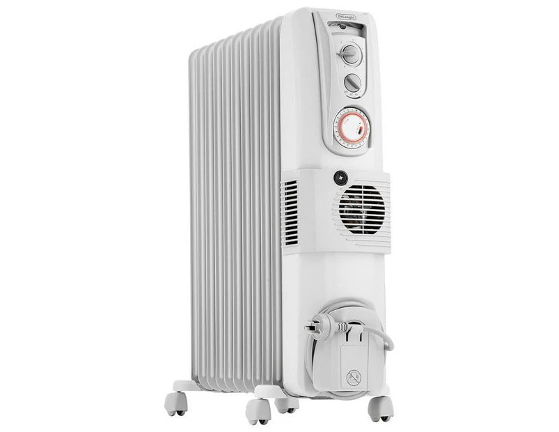 DeLonghi 2400W Oil Column Heater with Timer DL2401TF - White