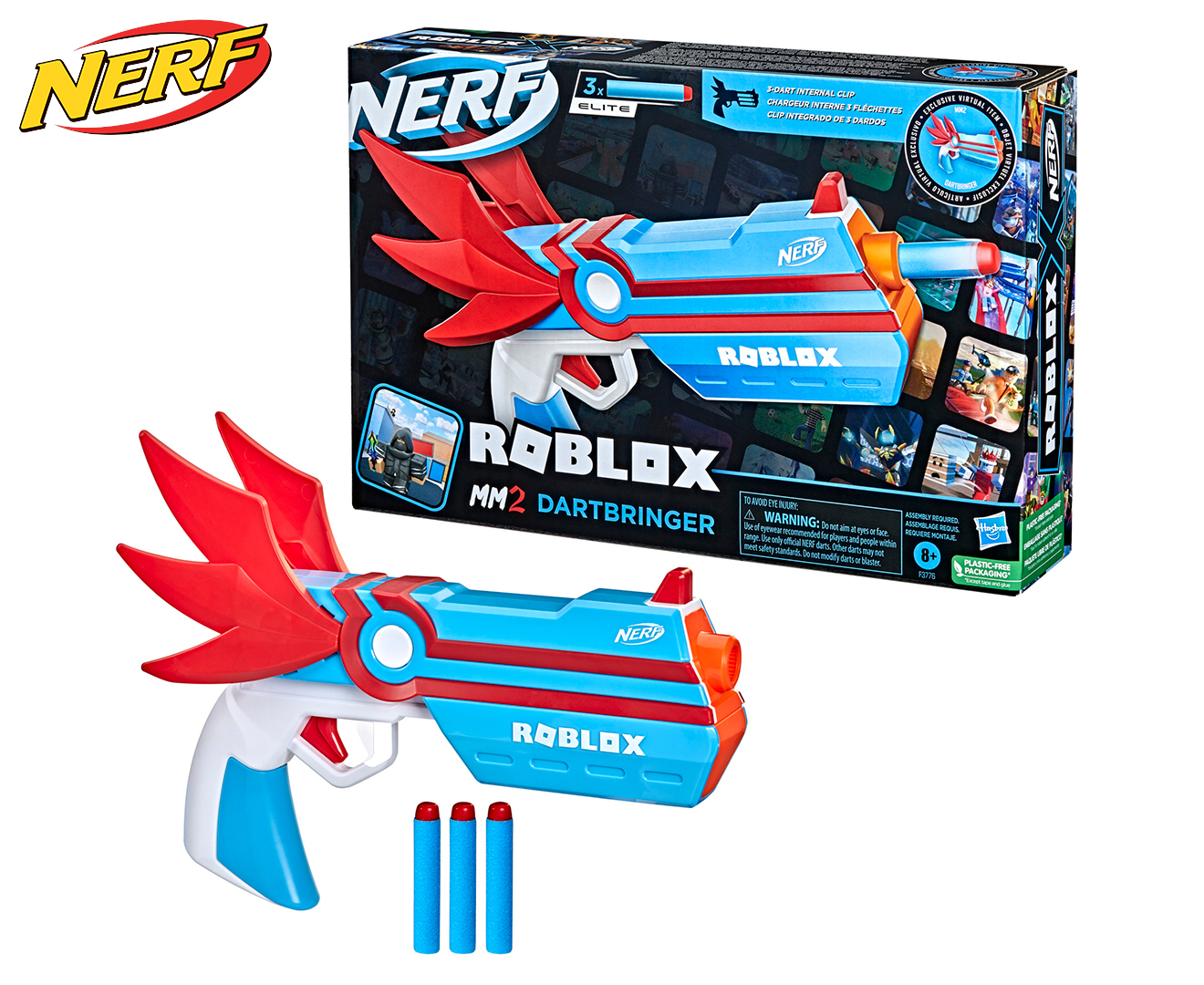 Nerf x Roblox Jailbreak Armory Dart Blaster 2-Pack New Hasbro