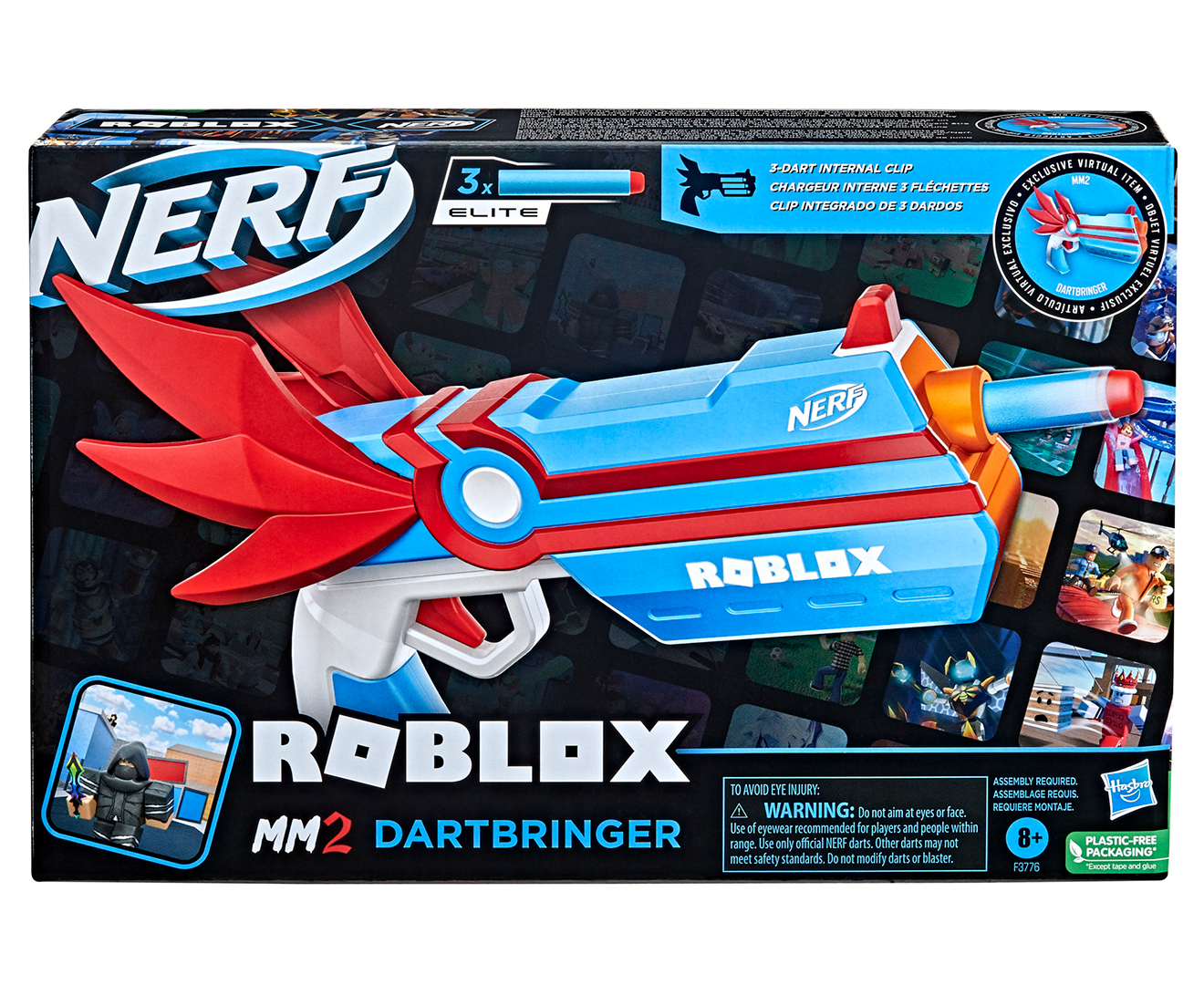 NERF Roblox Jailbreak Armory 2 Blasters w/ Hammer Action Priming, 10 Darts,  8+