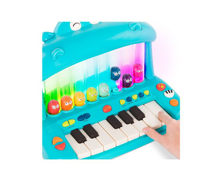 B. toys Land of B Hippo Pop Play Piano Blue Catch