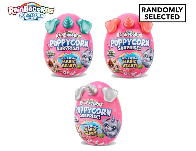 RainBocorns Puppycorn Surprise Peel & Reveal Magic Heart Toy - Randomly Selected