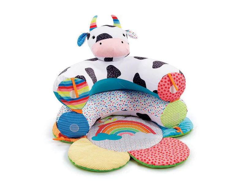 ELC Blossom Farm Seat Martha Moo Sit Me Up Cosy Cushion Toy Baby/Toddler 0m+