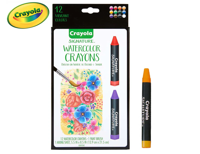 Crayola Signature Watercolor Crayons 12-Pack