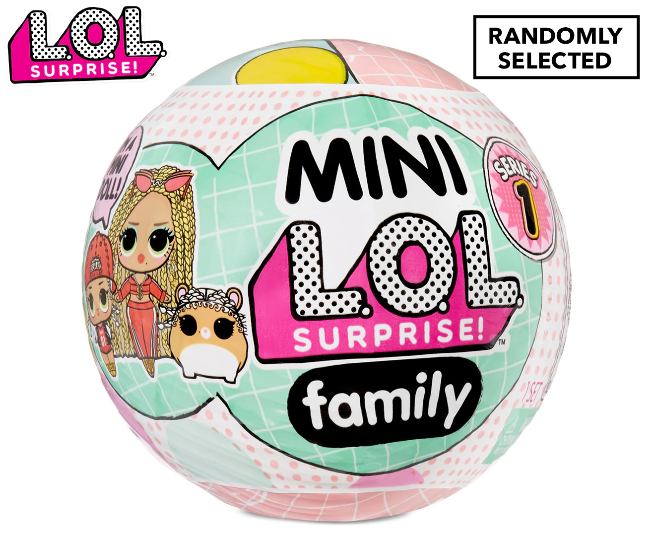 L.O.L. Surprise 9cm OMG Mini Family Ball/Doll Kids/Children 8y+ Toy Assorted