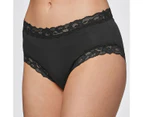 Target Modal and Lace Midi Briefs - Black